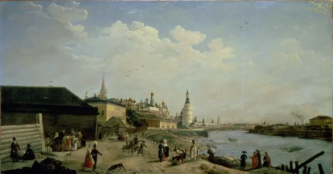 Ansicht des Kremls von der Kamenniy-Brücke, Moskau